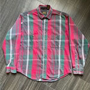 80s Eddie Bauer Heavy Cotton Flannel Large